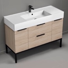 48 inch Modern Bathroom Vanity, Free Standing